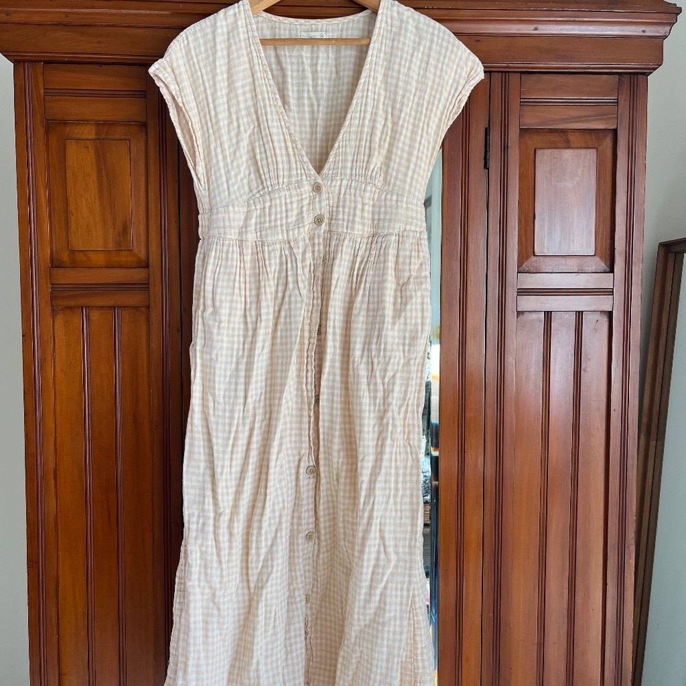 Gingham midi dress